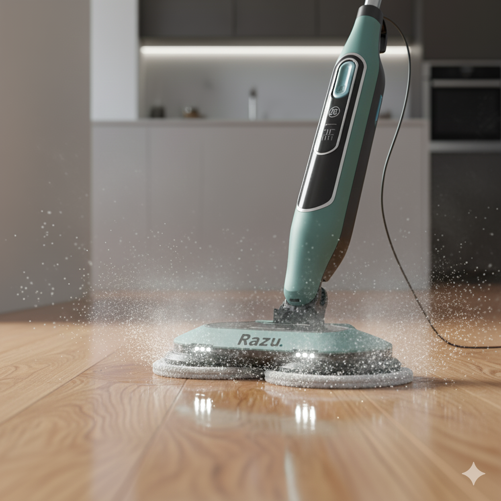 Esfregona a Vapor 2 em 1 Limpeza Profunda e Higienização de Pisos Rígidos
