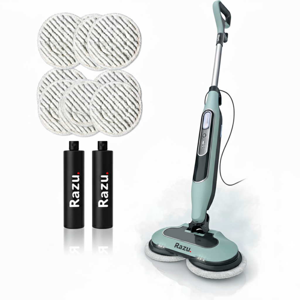 Esfregona a Vapor 2 em 1 Limpeza Profunda e Higienização de Pisos Rígidos