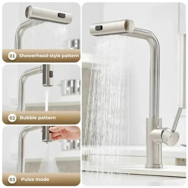 Torneira Cascata Flexível Multifuncional para Cozinha - Tazzi