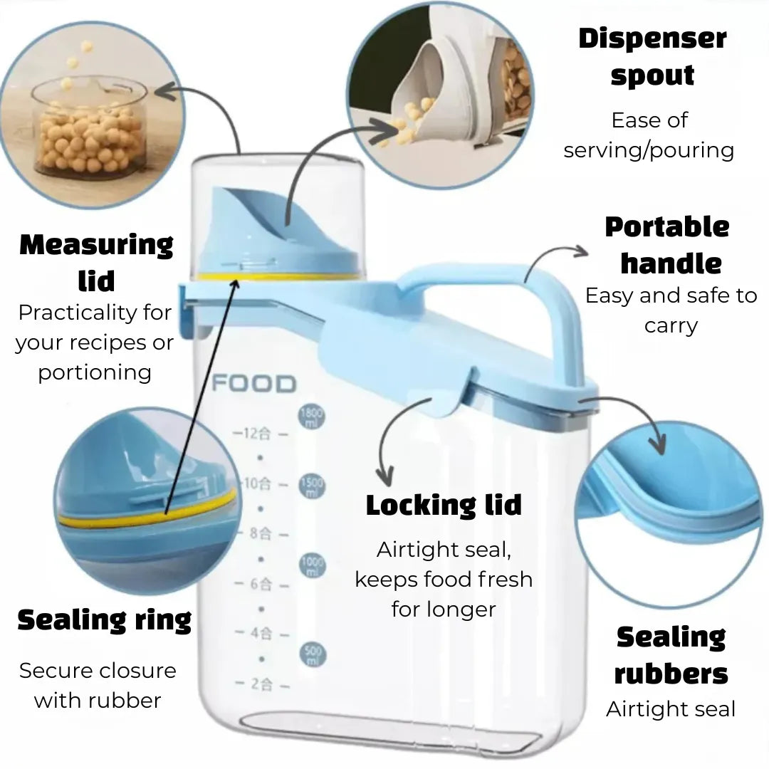 Kit Pote Premium Hermético Copo Medidor - Tazzi