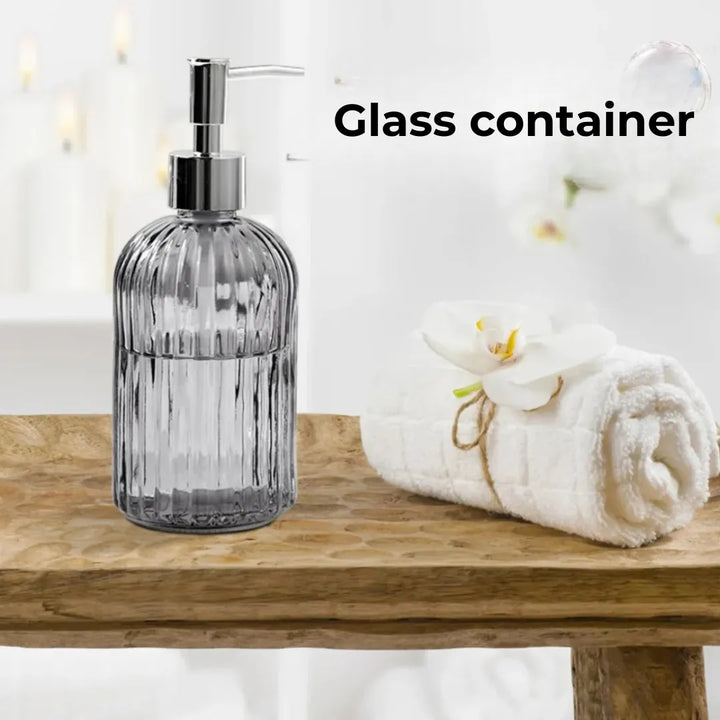 Kit Dispenser de Vidro Para Sabonete Liquido - Tazzi