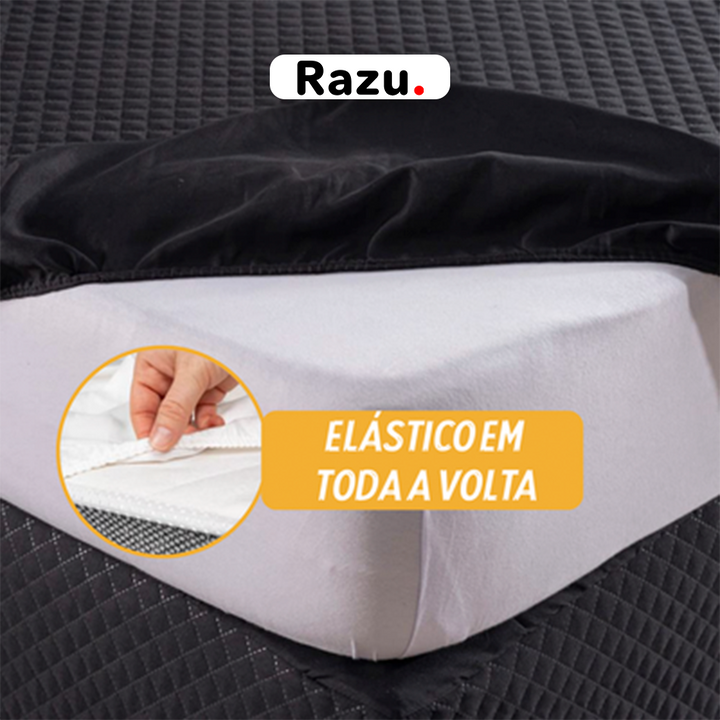 Conjunto de Lençóis Impermeável Premium (Capa + 2 Fronhas)