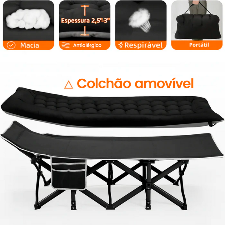 Cama Dobrável Premium com Colchão Amovível