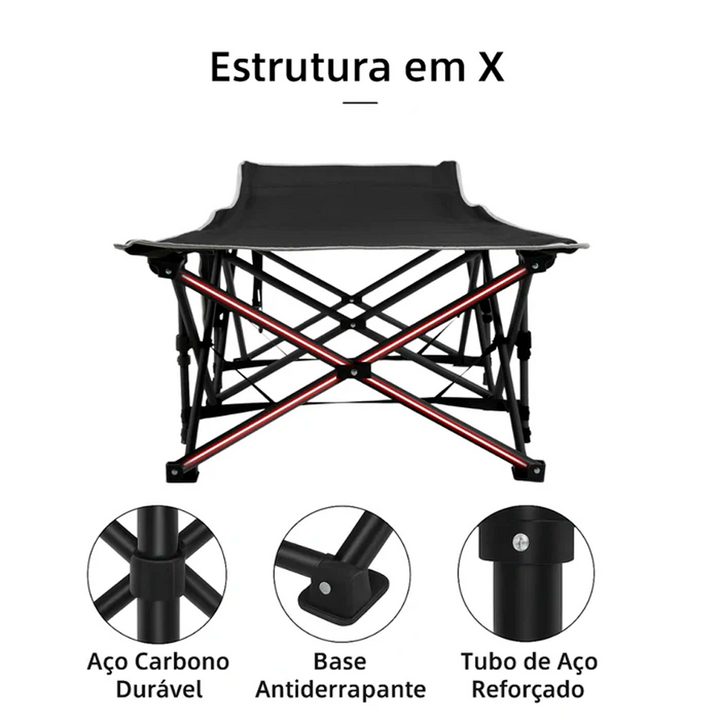 Cama Dobrável Premium com Colchão Amovível