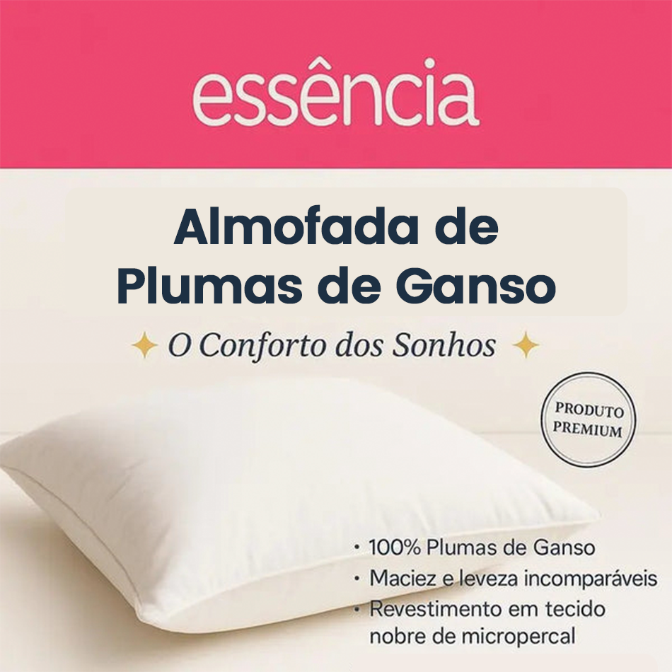 Kit de Almofadas Pluma de Ganso - Antialérgicas