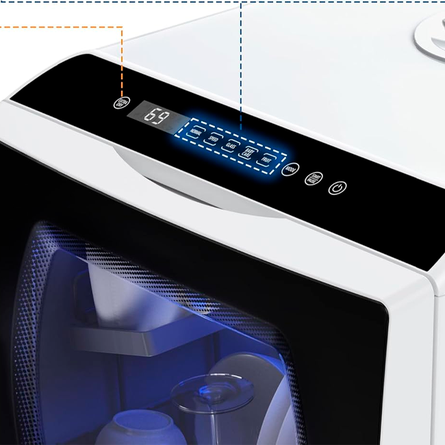 Máquina de lavar loiça de bancada portátil 5 litros