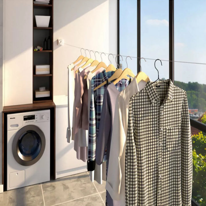 Varal Retrátil Invisível de Aço inox - Tazzi