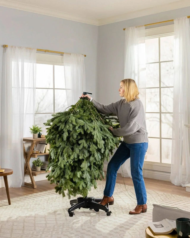 Árvore de Natal Verde Premium com Ramos Articulados, Suporte Metálico com Rodas e Micro LEDs Integrados