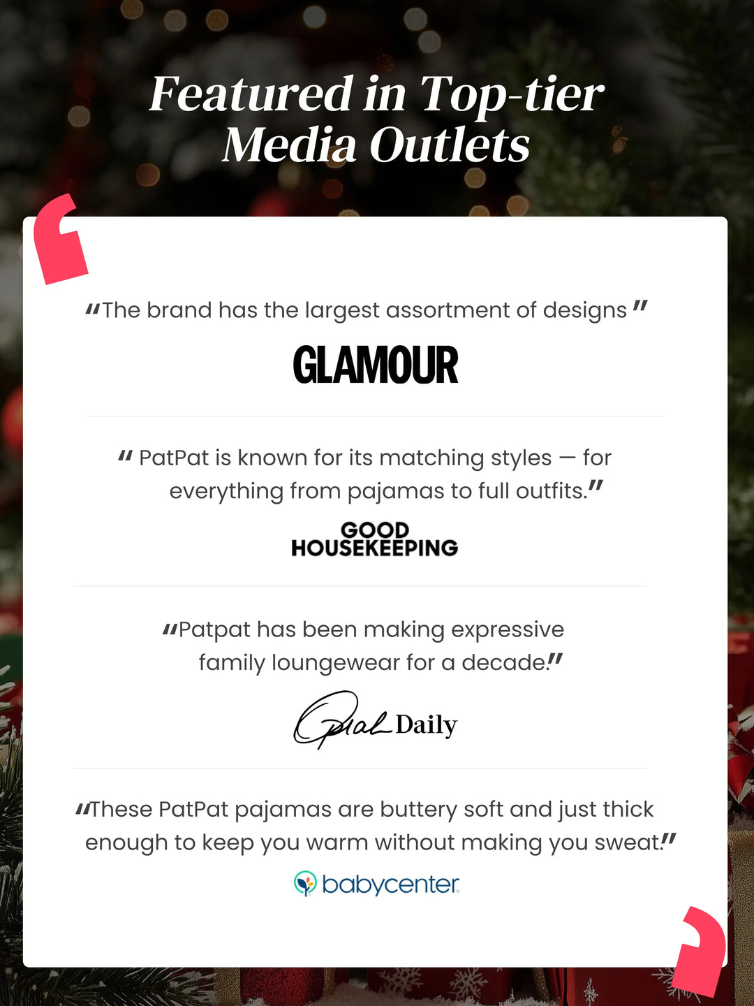 Conjunto de Pijamas em Família a Condizer para o Natal Estampado com Árvore de Natal em Vermelho e Abricot, com Meias de Natal em Abricot