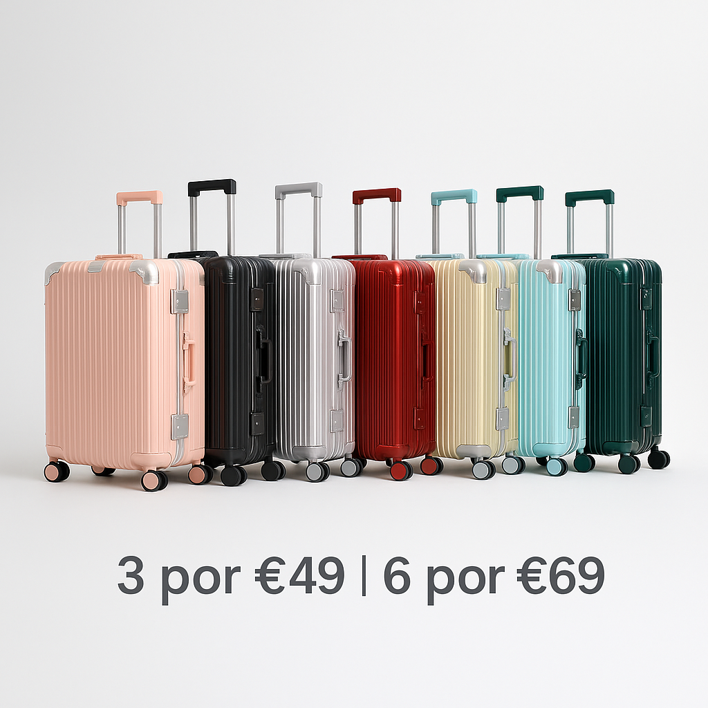 Conjunto Malas de Viagem Premium em Alumínio