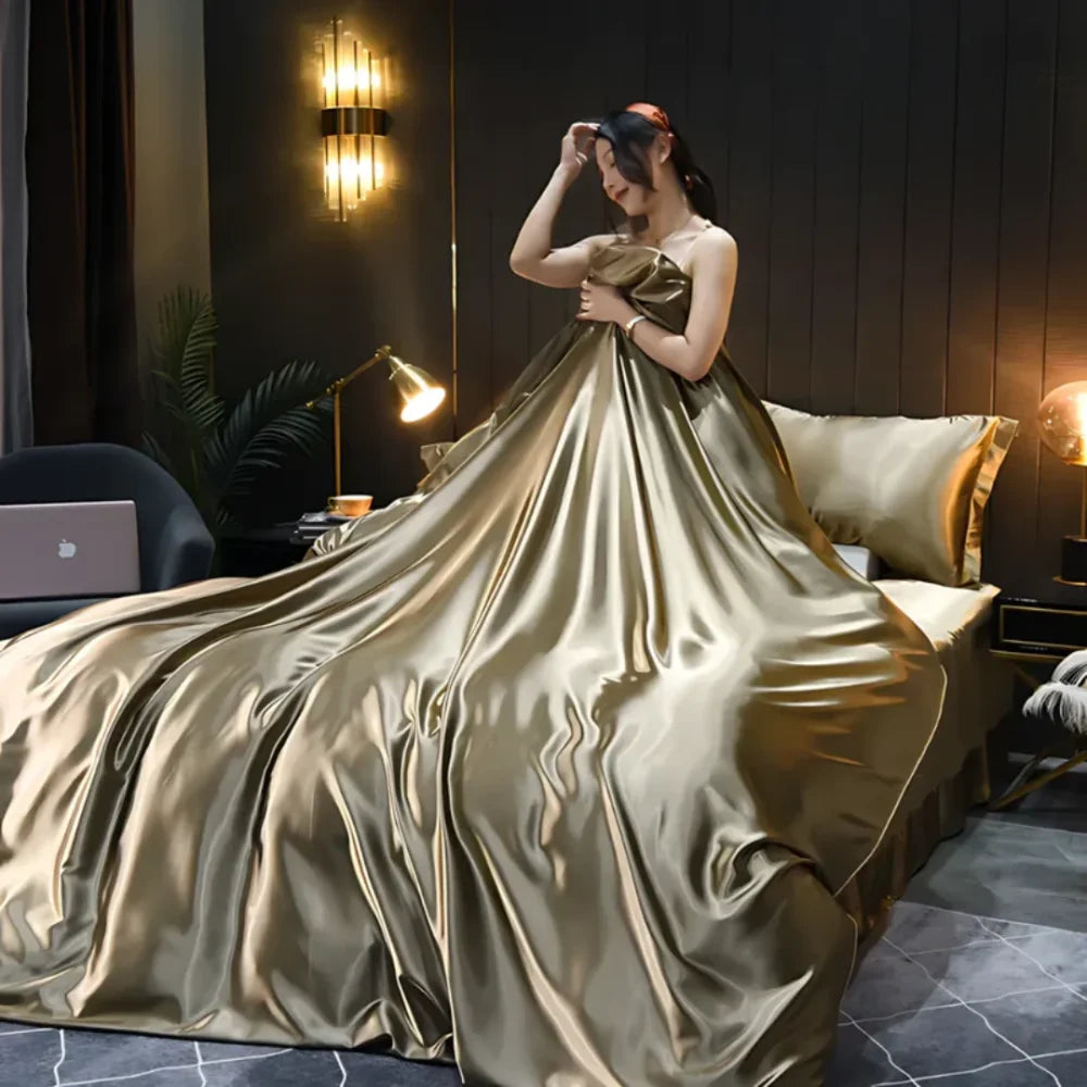 Conjunto de Cama de Luxo Seda Amoreira - Razu