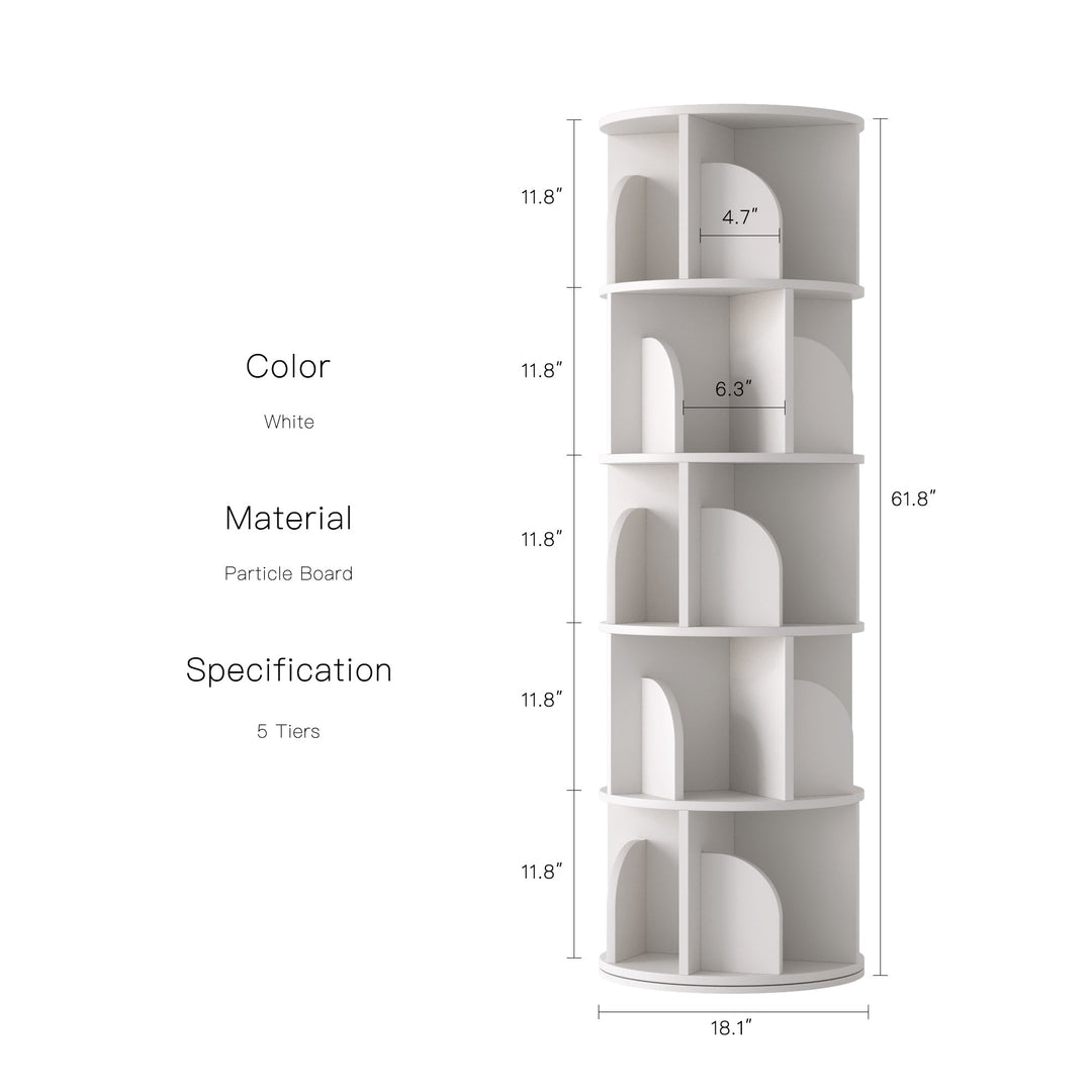 Estante Giratória Razu com Armazenamento Rotativo a 360 Graus