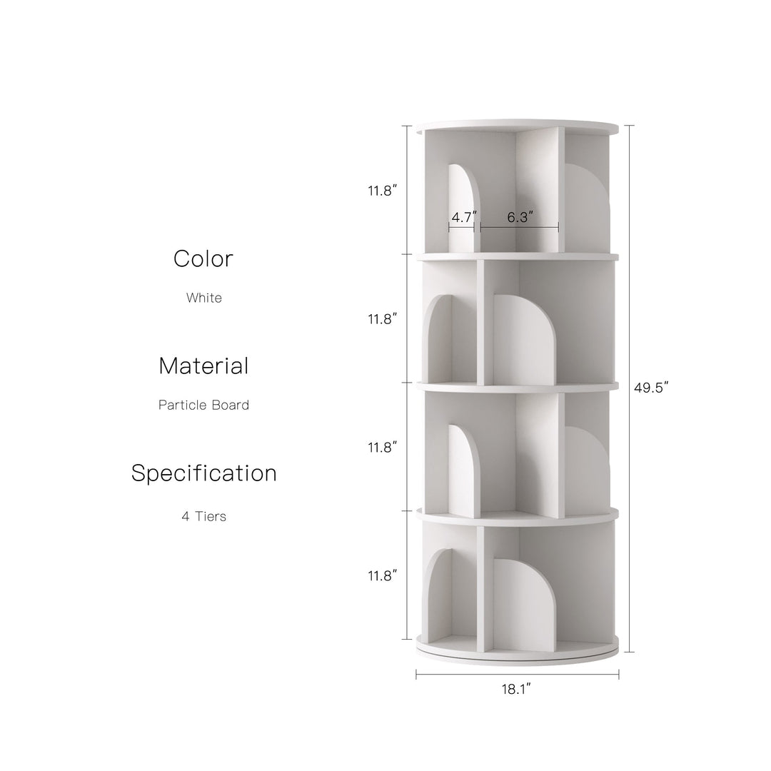 Estante Giratória Razu com Armazenamento Rotativo a 360 Graus
