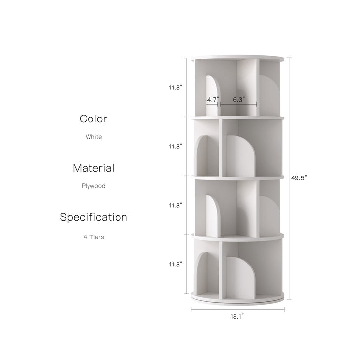 Estante Giratória 360° RAZU Circinus Core – 4 Prateleiras