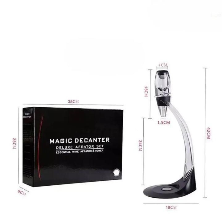Dispensador e Aerador De Vinho Mágico Razu™ - Aerador + Base + Suporte + Filtro