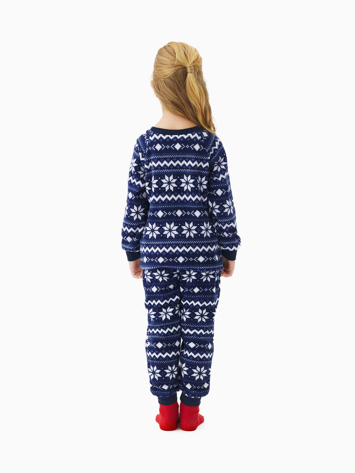 Conjunto de Pijamas de Natal em Fleece “Frosty The Snowman” com Estampa de Flocos de Neve e Meias de Natal