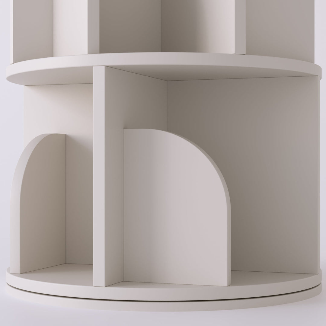 Estante Giratória 360° RAZU Circinus Core da Série Vortex em Aglo Branco – 2 Prateleiras