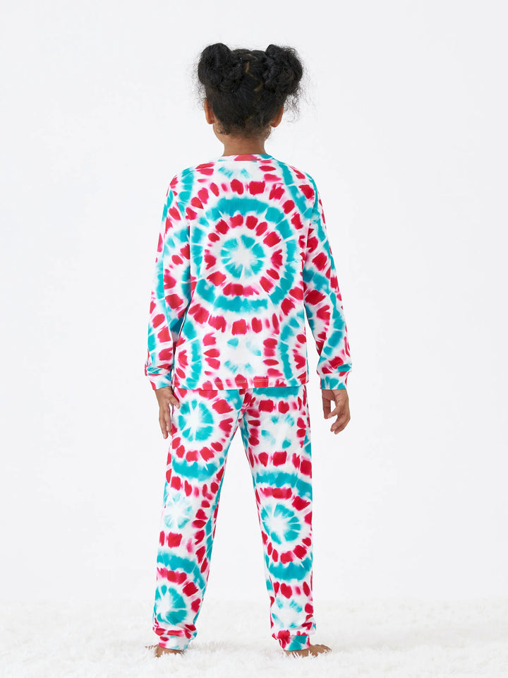 Conjuntos de Pijamas Coloridos Matchy para a Família com Impressão de Boneco de Neve de Natal e Meias Natalícias Multi-coras