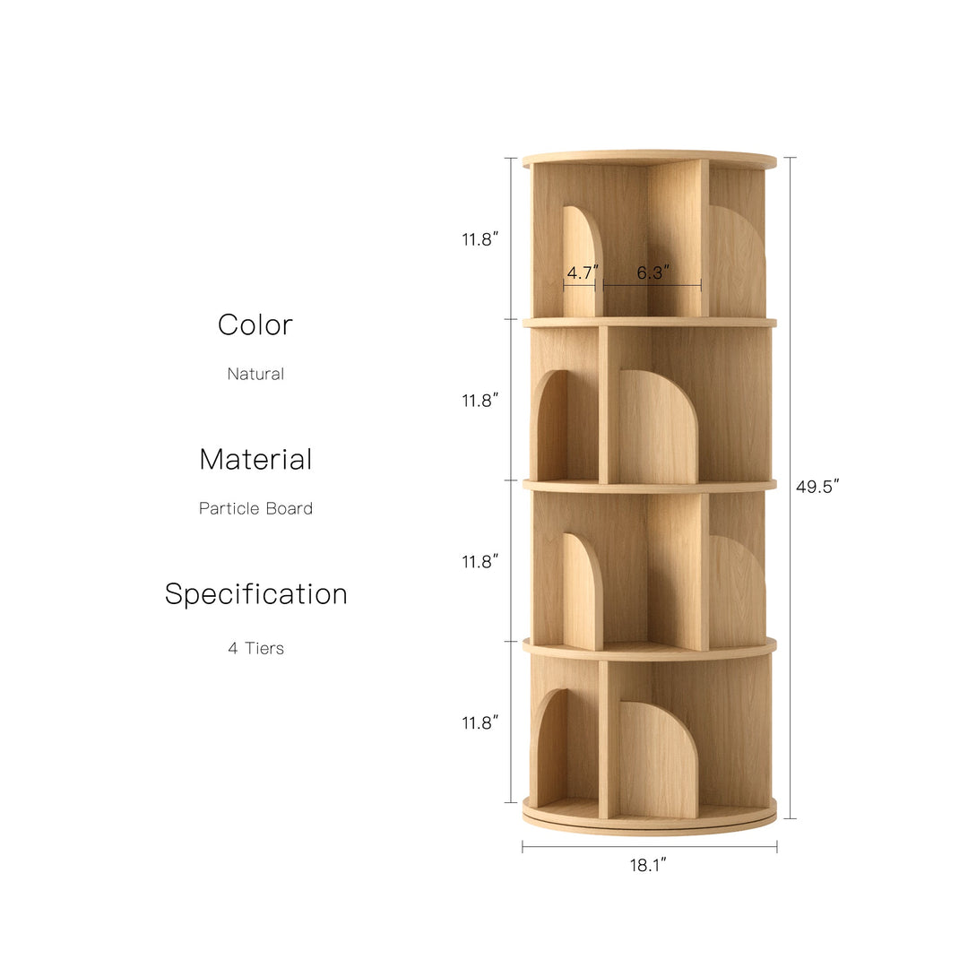 Estante Giratória Razu com Armazenamento Rotativo a 360 Graus
