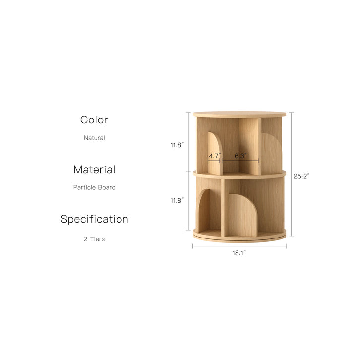 Estante Giratória Razu com Armazenamento Rotativo a 360 Graus