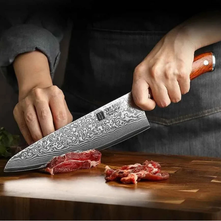 Faca de Churrasco Aço Damasco Razu™