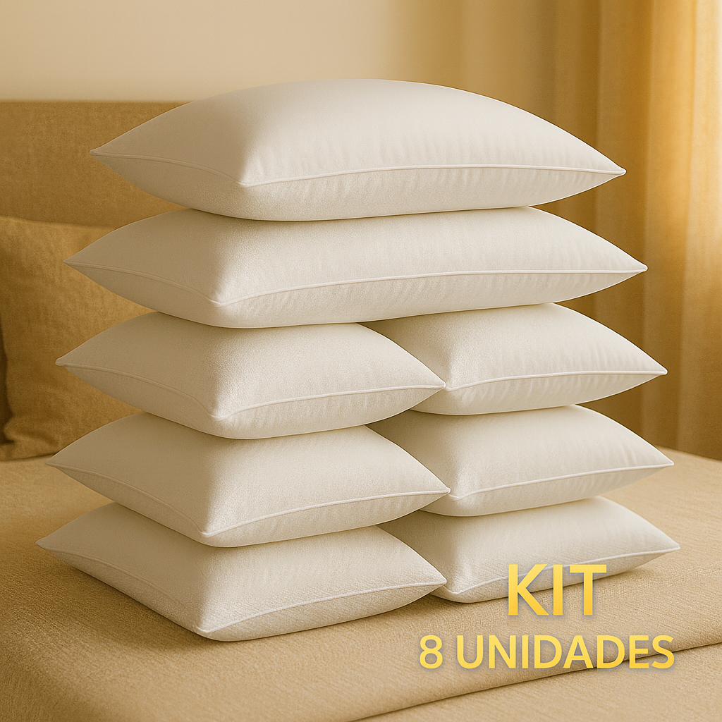 Kit de Almofadas Pluma de Ganso - Antialérgicas