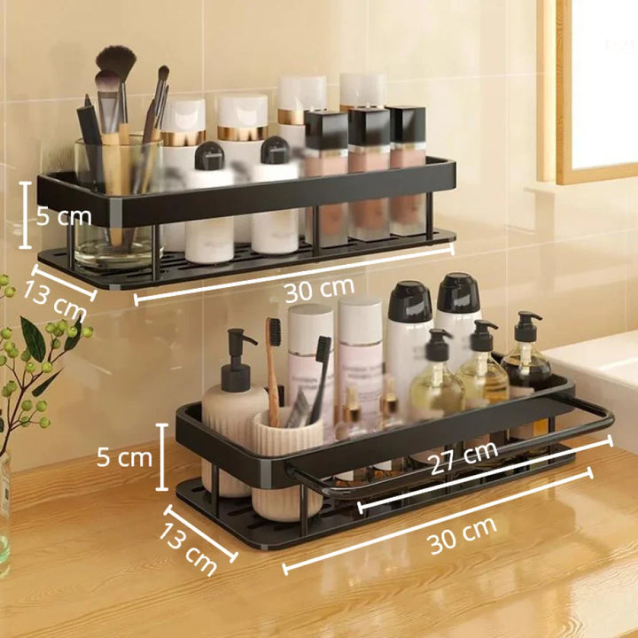 Conjunto de Prateleiras para Banheiro Sem Furos - Razu