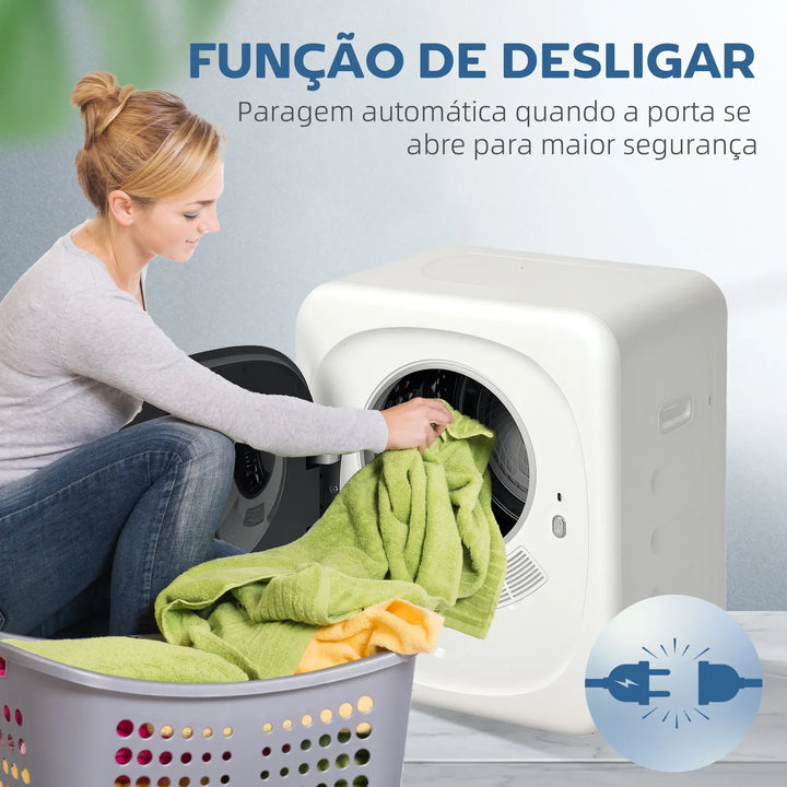 Máquina de Secar Roupa Portátil 4 Kg – Elétrica, Compacta e Silenciosa