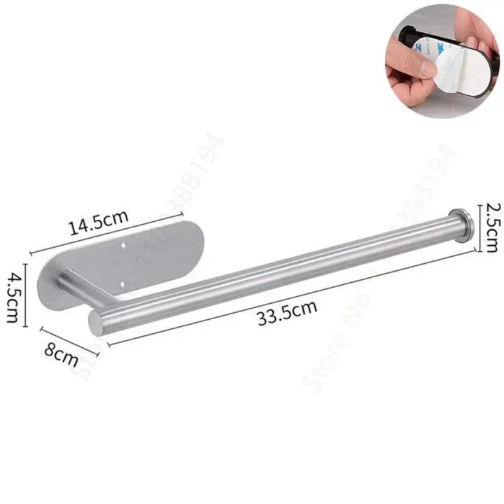 Suporte para Banheiro em Aço Inoxidável sem Furos - Tazzi