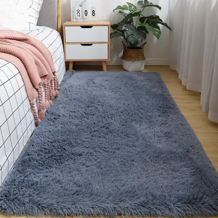 Tapete de Pelúcia para Quarto Antiderrapante - Tazzi