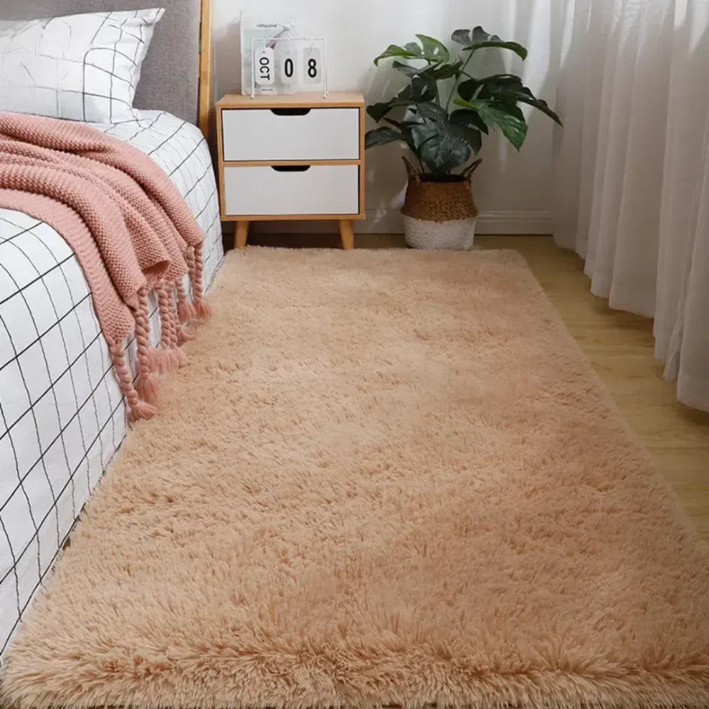 Tapete de Pelúcia para Quarto Antiderrapante - Tazzi