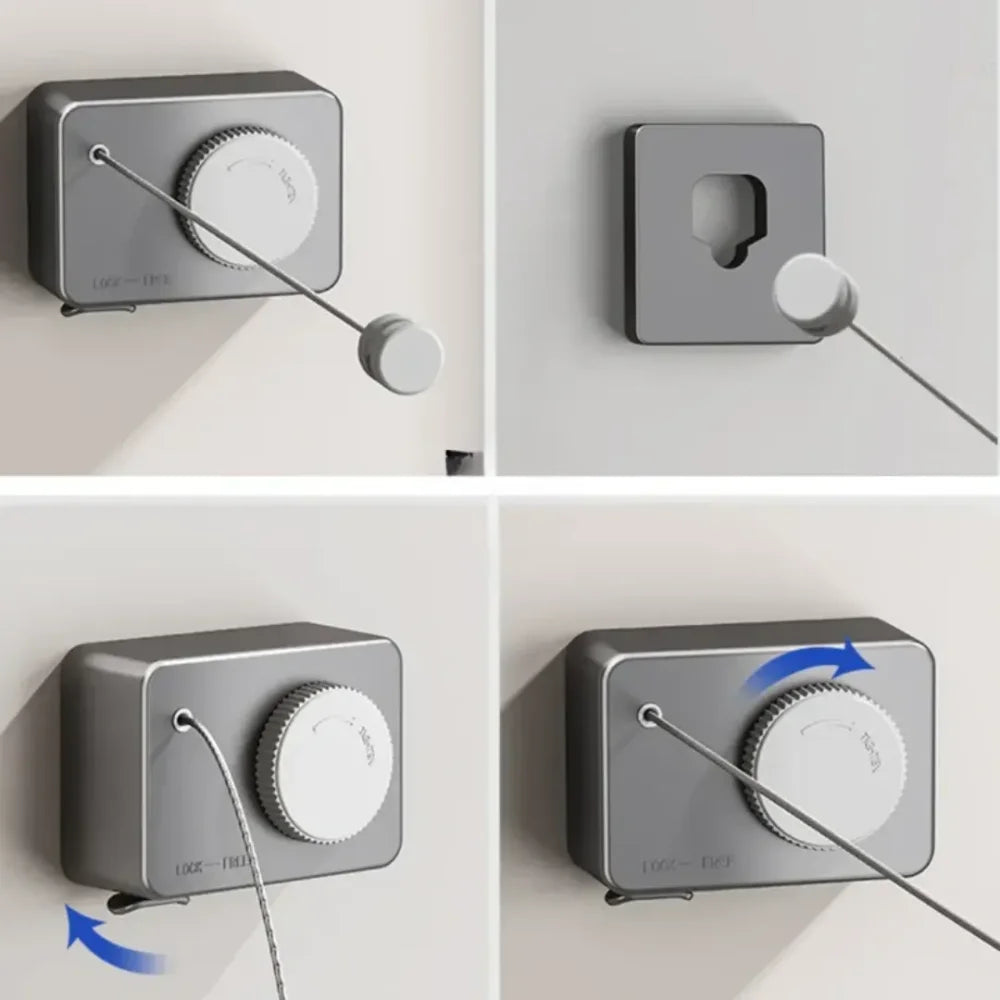 Varal Invisível Retrátil de Aço - Tazzi