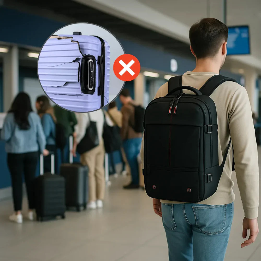 Vacuum Compression Backpack Tazzi® Original + Gifts Travel Essentials